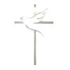 10pcs of Acrylic Religious Cake Topper - Dove and Cross,Holy Spirit Topper, Confirmation Topper (Silver Mirror) view 1