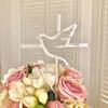 10pcs of Acrylic Religious Cake Topper - Dove and Cross,Holy Spirit Topper, Confirmation Topper (Silver Mirror) view 3