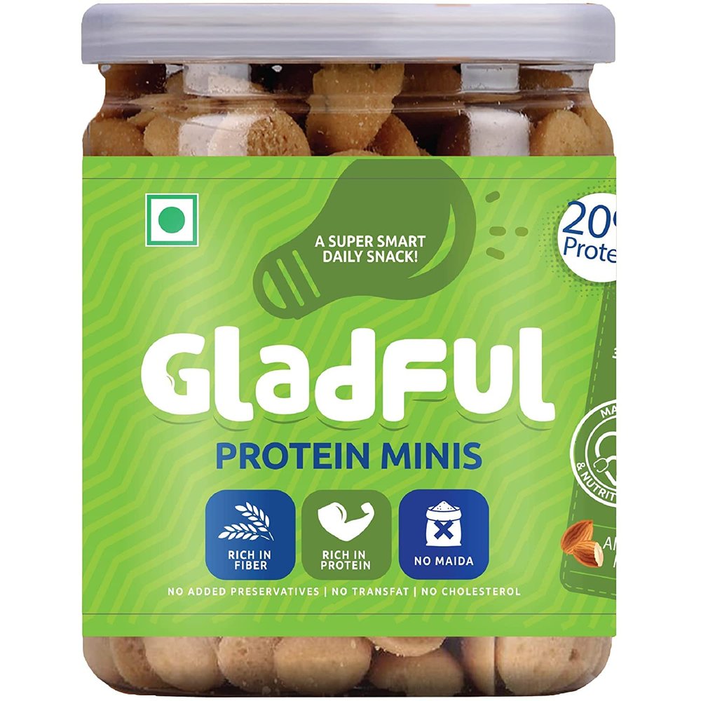 BBRATS Gladful Almondy Protein Mini Cookies Biscuit For Kids And Families, Tasty & Healthy Daily Snack, No Maida, No Preservatives, 150Gm
