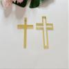 16pcs of Acrylic Cross Cake Topper, Cross Cake Charm for Baptism, Christening, Holy Communion Cake (4'', Gold Mirror) view 1
