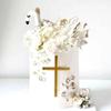 16pcs of Acrylic Cross Cake Topper, Cross Cake Charm for Baptism, Christening, Holy Communion Cake (4'', Gold Mirror) view 2