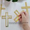 16pcs of Acrylic Cross Cake Topper, Cross Cake Charm for Baptism, Christening, Holy Communion Cake (6'', Gold Mirror) view 2