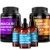 5-in-1 Ceylon Cinnamon (120ct), 4-in-1 Biotin Collagen Keratin Saw Palmetto (2 fl oz - 3 Pack) & 6-in-1 Maca Root Ashwagandha (120ct) Bundle - Energy, Mood, Hair, Skin & Immune Support Supplement view 1