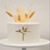 10pcs of Acrylic Religious Cake Topper - Dove and Cross,Holy Spirit Topper, Confirmation Topper (Rose Gold Mirror) view 4