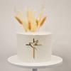 10pcs of Acrylic Religious Cake Topper - Dove and Cross,Holy Spirit Topper, Confirmation Topper (Gold Mirror) view 3