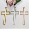 16pcs of Acrylic Cross Cake Topper, Cross Cake Charm for Baptism, Christening, Holy Communion Cake (6'', Rose Gold Mirror) view 3