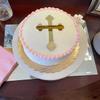 10pcs of Acrylic Gold Mirror Cross Cake Topper - Baptism & Holy Communion Cross Decor Set - 6'' Wide view 2
