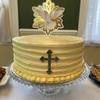 10pcs of Acrylic Baptism Cross Cake Topper, Mirror Cross Cake Decor, Gold Holy Communion Cross (6'', Rose Gold Mirror) view 3