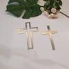16pcs of Acrylic Cross Cake Topper, Cross Cake Charm for Baptism, Christening, Holy Communion Cake (6'', Silver Mirror) view 1