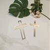 16pcs of Acrylic Cross Cake Topper, Cross Cake Charm for Baptism, Christening, Holy Communion Cake (6'', Silver Mirror) view 3