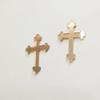 10pcs of Acrylic Baptism Cross Cake Topper, Mirror Cross Cake Decor, Gold Holy Communion Cross (4'', Rose Gold Mirror) view 1