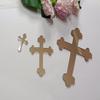 10pcs of Acrylic Baptism Cross Cake Topper, Mirror Cross Cake Decor, Gold Holy Communion Cross (4'', Rose Gold Mirror) view 4