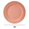 Silver Spoons Elegant Disposable Charger Plates For Party - (10 Piece) Heavy Duty Disposable Dinner Set 13, Fine Dining Charger Dishes For Elegant China Look, Great for Upscaled Wedding, Dining & Servings, Blush view 2
