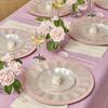 Silver Spoons Elegant Disposable Charger Plates For Party - (10 Piece) Heavy Duty Disposable Dinner Set 13, Fine Dining Charger Dishes For Elegant China Look, Great for Upscaled Wedding, Dining & Servings, Blush view 3