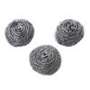 WELEN Stainless Steel Household Steel Wire Ball Kitchen Cleaning Supplies Washing Dishes and Cleaning Ball Brush Artifact (4 Pieces)(Silver,Bulk 50g) view 1
