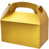 Gable Treat Boxes, Goodies Favor Box for Kids Birthday, Candy Boxes Party Favors, Weddings Events, Baby Shower, 6.25" x 3.5" x 3.5" Inch Box (Gold Treat Box, 12-Pack) view 1