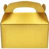 Gable Treat Boxes, Goodies Favor Box for Kids Birthday, Candy Boxes Party Favors, Weddings Events, Baby Shower, 6.25" x 3.5" x 3.5" Inch Box (Gold Treat Box, 12-Pack) view 4