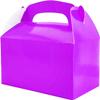 Gable Treat Boxes, Goodies Favor Box for Kids Birthday, Candy Boxes Party Favors, Weddings Events, Baby Shower, 6.25" x 3.5" x 3.5" Inch Box (Purple Treat Box, 12-Pack) view 1