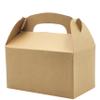 Gable Treat Boxes, Goodies Favor Box for Kids Birthday, Candy Boxes Party Favors, Weddings Events, Baby Shower, 6.25" x 3.5" x 3.5" Inch Box (Brown Treat Box, 12-Pack) view 1