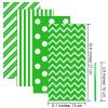 Aneco 100 Pack Green and White Cellophane Bags 10.6 x 5.1 Inch Plastic Candy Bags Gift Bag Goodie Bag with Twist Ties for Valentine, Birthday, Gift Cookie Snack Packing Party Favor Supplies view 2