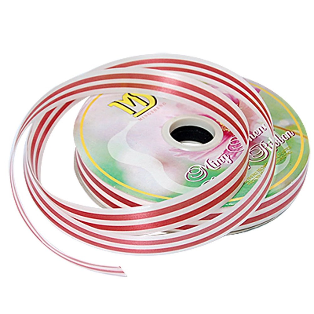 Ruilogod 14m Striped Style Gift Wrapping Wrap Tape Decoration Red White (id: 767 147 0bc 8f4 0c8