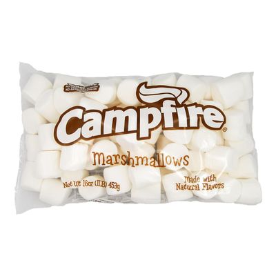 Campfire Large White Marshmallows | 12 Count | 1 lb Packages | No Artificial Flavors or Colors | Fat Free, Gluten Free, Cholesterol Free | Perfect for Snacking