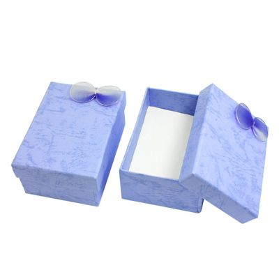 Ruilogod 2 Pcs Light Purple Bowtie Cuboid Jewelry Pack Gift Cardboard Case Box (id: 89a 1c1 951 458 66a