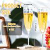 Potchen 48 Pieces 6 Oz Plastic Champagne Flutes Hard Disposable Plastic Champagne Glasses Wedding Wine Mimosa Glasses for Drinking Toasting Home Daily Life view 2