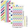 Aneco 100 Pack Rainbow Cellophane Bags 10.6 x 5.1 Inch Plastic Candy Bags Gift Bags Goodie Bags with Twist Ties for Valentine, Birthday, Gift Cookie Snack Packing Party Favor Supplies view 2