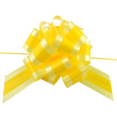 Ruilogod Yellow 9 Sections Poly Gift Wrap Pull Bow for Wedding (id: d0d a0c 464 58d 169