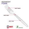 Plastic Forks Heavy Duty, Clear Disposable Party Supply, Pack of 80 view 2