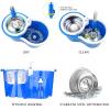 Spin Mop Bucket System, 360 Spin Floor Cleaning Mop Bucket with 3 Microfiber Replacement Head Refills Telescoping Handle for House Cleaning view 3