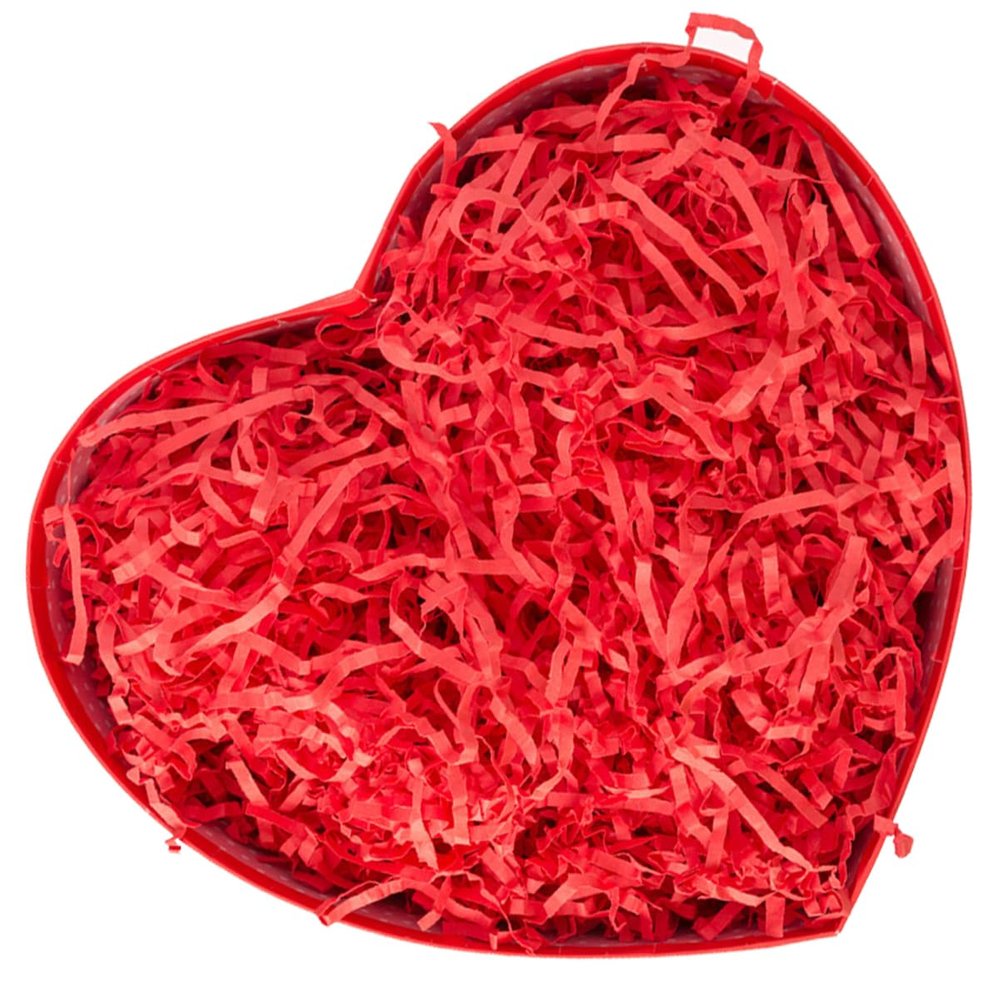 homeemoh 100g Shredded Tissue Paper Colorful Cut Paper Shred Filler for Gift Boxes, Gift Wrapping Basket Filler,Red