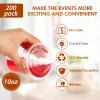 Lilymicky 200 Sets 10 oz Clear Plastic Cups With Flat Lids, 10 Ounce Disposable Drinking Cups for Smoothie, Slurpee, or Any Cold Drinks view 2