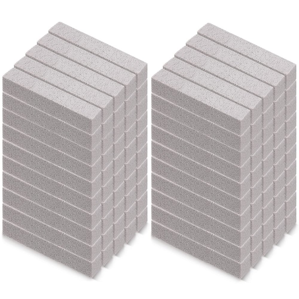 100 Pack Pumice Stone for Toilet Cleaning Bowl Stick Toilet Pumice Scouring Pad Pumice Stick Cleaner for Toilet, Bathtubs, Bathroom, Kitchen Sink, Pool, Grill, 5.9 x 1.37 x 0.98 Inch