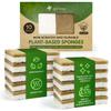 10 Pack Biodegradable Natural Kitchen Sponge - Compostable Cellulose and Coconut Walnut Scrubber Sponge - Eco Friendly Sponges for Dishes view 1
