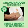 10 Pack Biodegradable Natural Kitchen Sponge - Compostable Cellulose and Coconut Walnut Scrubber Sponge - Eco Friendly Sponges for Dishes view 3