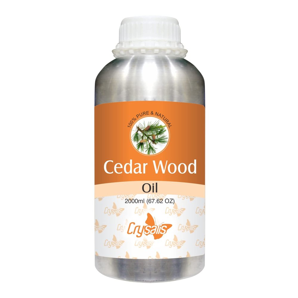 Crysalis Cedar Wood (Cedrus) Oil|100% Pure & Natural Undiluted Essential Oil Organic Standard for Skin & Haircare|Used in Aromatherapy 2000ml (67.62 fl oz)