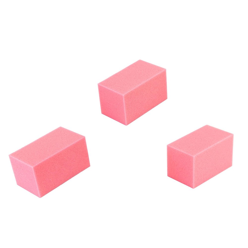 CanDo Hand Therapy Blocks - Pink (Soft), Pack of 3 - Grip Strengthening Foam Hand Exercise Tools for Physical Therapy, Arthritis, Carpal Tunnel, Stress Relief, Anxiety