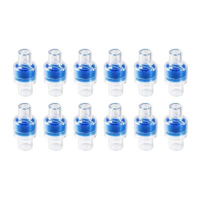 12 Nispira HME Heat Moisture Exchanger Filter in-Line Humidification Solution Unit for CPAP biPAP Machine & Mask, Z1, Z2, Dreamstation, Individually Sealed Packaging