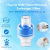 12 Nispira HME Heat Moisture Exchanger Filter in-Line Humidification Solution Unit for CPAP biPAP Machine & Mask, Z1, Z2, Dreamstation, Individually Sealed Packaging view 2