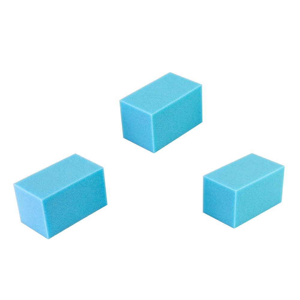 CanDo Hand Therapy Blocks - Blue (Medium), Pack of 3 - Grip Strengthening Foam Hand Exercise Tools for Physical Therapy, Arthritis, Carpal Tunnel, Stress Relief, Anxiety