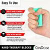 CanDo Hand Therapy Blocks - Blue (Medium), Pack of 3 - Grip Strengthening Foam Hand Exercise Tools for Physical Therapy, Arthritis, Carpal Tunnel, Stress Relief, Anxiety view 3