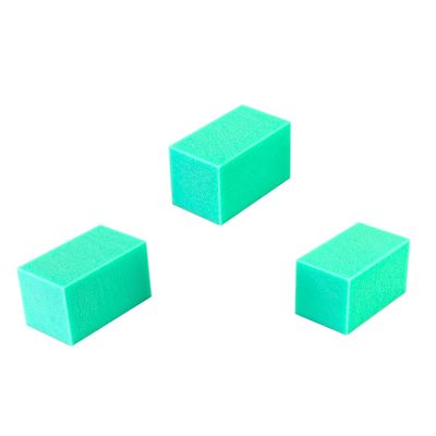 CanDo Hand Therapy Blocks - Green (Firm), Pack of 3 - Grip Strengthening Foam Hand Exercise Tools for Physical Therapy, Arthritis, Carpal Tunnel, Stress Relief, Anxiety