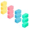CanDo Hand Therapy Blocks - Extra-Soft Through Firm), Pack of 12 - Grip Strengthening Foam Hand Exercise Tools for Physical Therapy, Arthritis, Carpal Tunnel, Stress Relief, Anxiety view 1