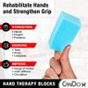 CanDo Hand Therapy Blocks - Extra-Soft Through Firm), Pack of 12 - Grip Strengthening Foam Hand Exercise Tools for Physical Therapy, Arthritis, Carpal Tunnel, Stress Relief, Anxiety view 2