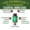 All 9 Essential Amino Acids Supplement. Capsules with 3X More Leucine for Muscle Recovery, Growth. EAA Supplement Better Than BCAA / BCAAS Branched Chain Aminos Acid. USA Tested EAAs for Men + Women view 2