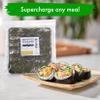 Fusion Select 50 Full Sheet Roasted Seaweed Sheets for Sushi Rolls - Japanese Nori Sheets For Sushi, California Roll, Onigiri, Musubi, Maki, Bento, Dried Seaweed Snack - Full Sheets of Yaki Nori view 3