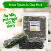 Fusion Select Full Sheet Roasted Seaweed Sheets for Sushi Rolls - Japanese Nori Sheets For Sushi, California Roll, Onigiri, Musubi, Maki, Bento, Dried Seaweed Snack - Full Sheets of Yaki Nori (100 Counts) view 2