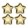 20 Pcs 18cm Thick Star Shaped Paper Plates Disposable Dinnerware Plates Graduation Party Independence Day Plates Appetizers Fruit Dessert Cake Salad Paper Plates Gold view 1